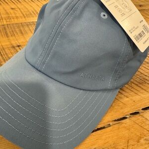Athleta Sky Blue Twill Cap with Subtle Logo